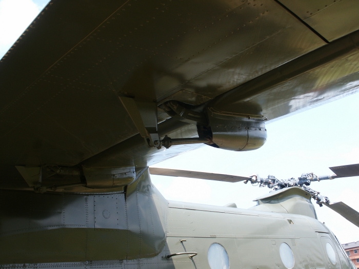 Having received a fresh coat of paint, CH-47A Chinook helicopter 65-07992, converted to the Boeing BV-347, sits outside the Army Aviation Museum at Fort Rucker, 25 June 2008.