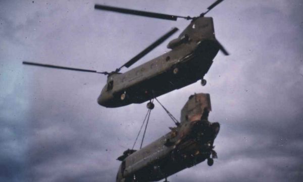 Boeing CH-47C 67-18526 - An RPG hit in Vietnam.