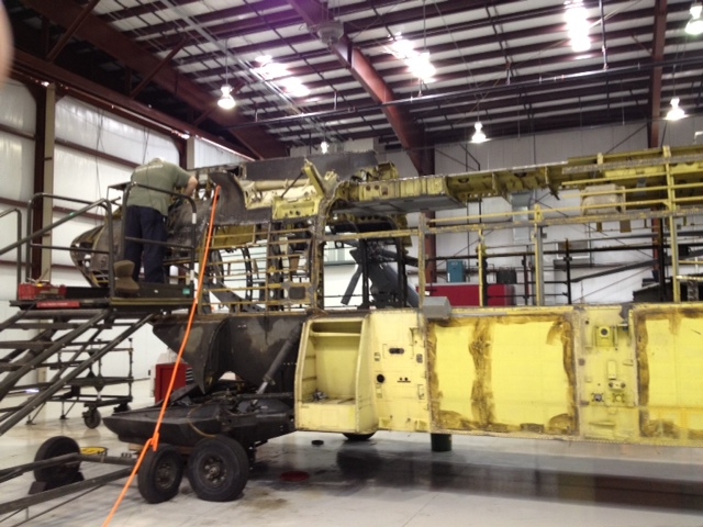 7 September 2012: A recycled fate awaits CH-47D Chinook helicopter 84-24157 as personnel from Yulista Aviation Incorporated, located on Madison Executive Airport (KMDQ), perform the dismantling and scrapping process.