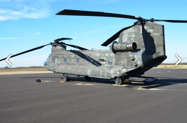 CH-47D Chinook helicopter 88-00109 sitting at Madison Executive Airport (KMDQ), Meridianville, Alabama, during the auction process as it went up for sale to the highest bidder on the commercial market.