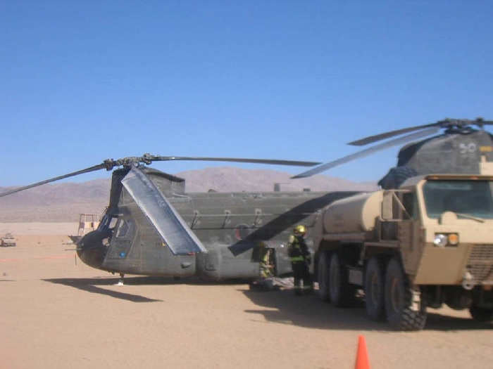 89-00168 after the crash at the National Training Center on 19 November 2009.