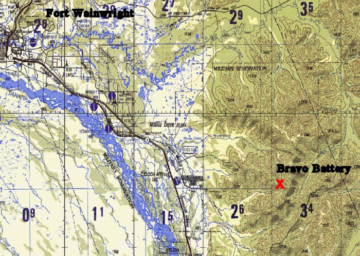 A map showing the approximate location of the site where 90-00183 crashed.