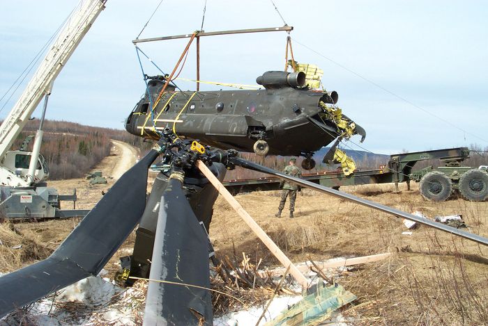 90-00183 at the crash site in Alaska.