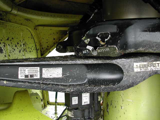 Boeing CH-47D Chinook 91-00233 at the accident site showing the damage caused by the swashplate failure.