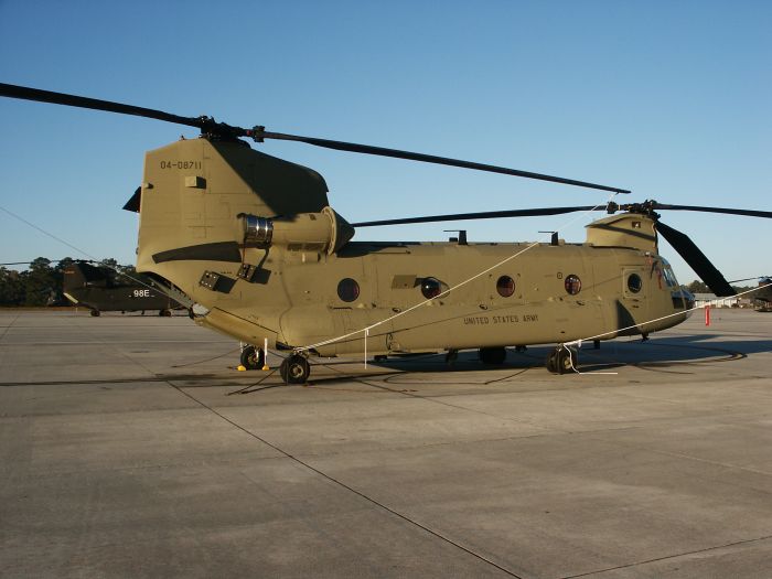 8 November 2007: Fort Rucker, Alabama receives it first F model Chinook helicopter - 04-08711.