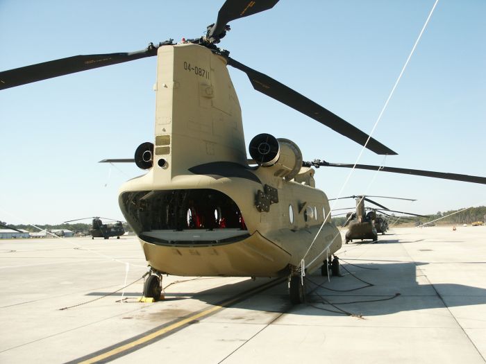 8 November 2007: Fort Rucker, Alabama receives it first F model Chinook helicopter - 04-08711.