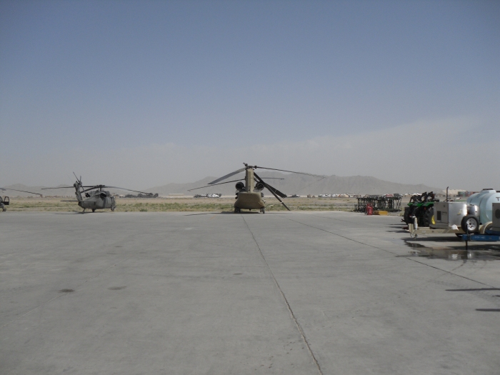 13 June 2009: 06-08720 on the flight line after the aft droop failure.