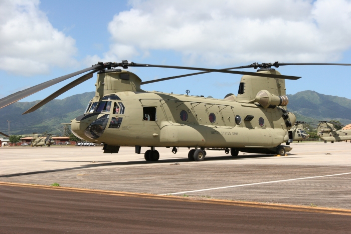 22 May 2011: CH-47F Chinook helicopter 09-08068 prepares for flight at Wheeler Army Airfield while assigned to the "Hillclimbers". This was CW4 Randy Pauley's last active duty flight in a Chinook helicopter. His copilot for the day was CW5 Eugene Santos.