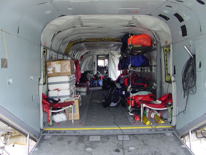 Interior view of Taiwan Air Asia model 234 Chinook.