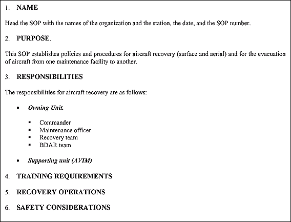 Sample format for DART SOP.