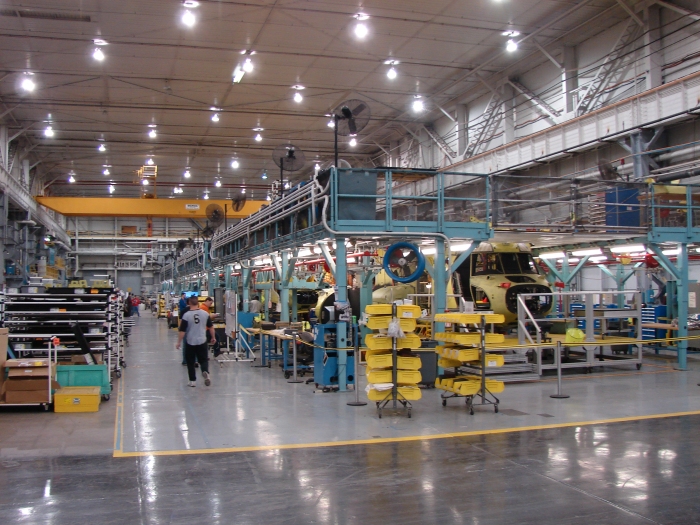 29 January 2010: A look inside the walls of the Boeing Helicopters Center 3 South facility in Ridley Park, Pennsylvania.