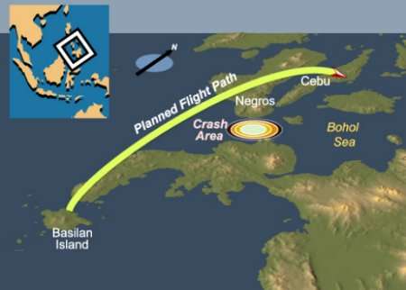 Planned flight path of ill-fated MH-47E.