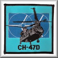 A generic patch from Boeing celebrating the CH-47D Chinook helicopter, date unknown.