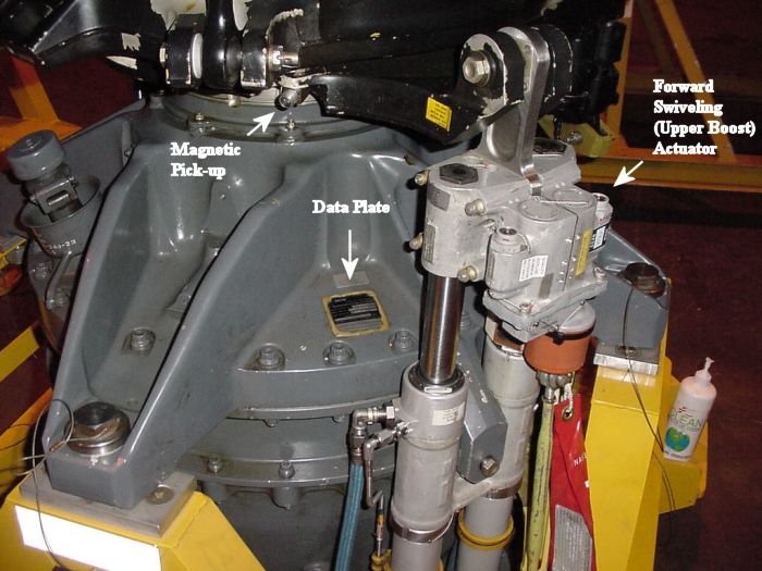 CH-47D Forward Transmission, LH Front side, on transmission work stand.