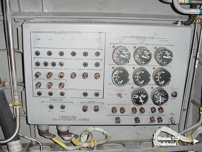 CH-47D Ramp Area, RH side, Maintnenance Panel.